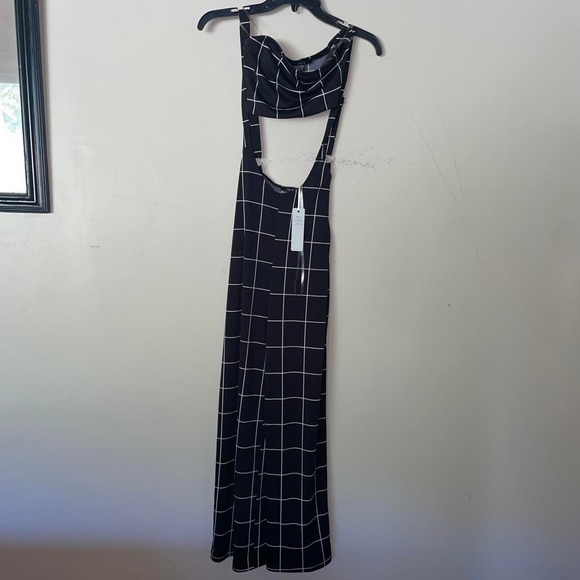 Nwt suspender grid print jumpsuit - Picture 1 of 4